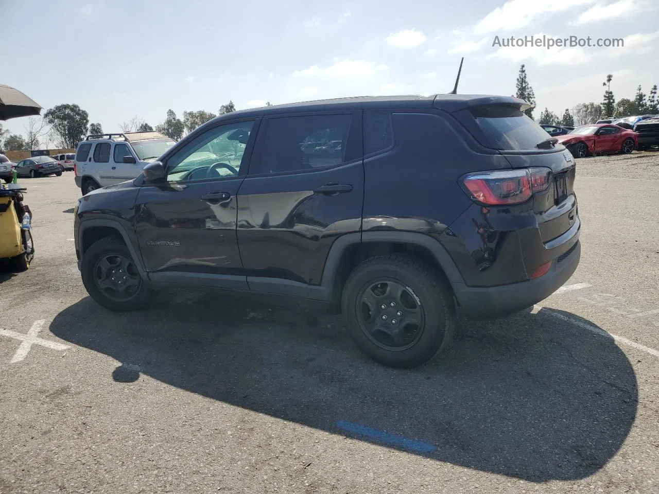 2018 Jeep Compass Sport Черный vin: 3C4NJCAB8JT369049