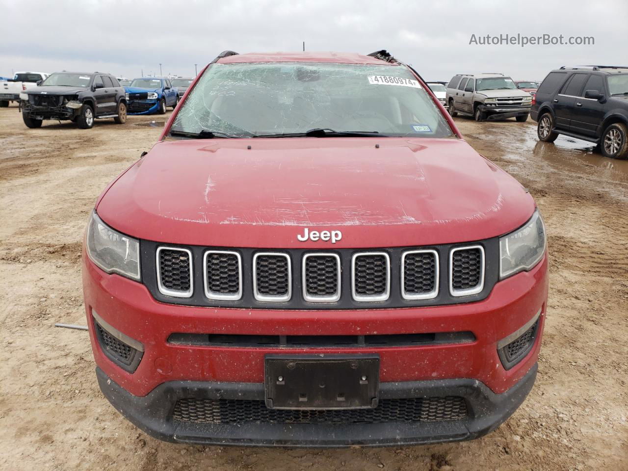 2018 Jeep Compass Sport Red vin: 3C4NJCABXJT286738