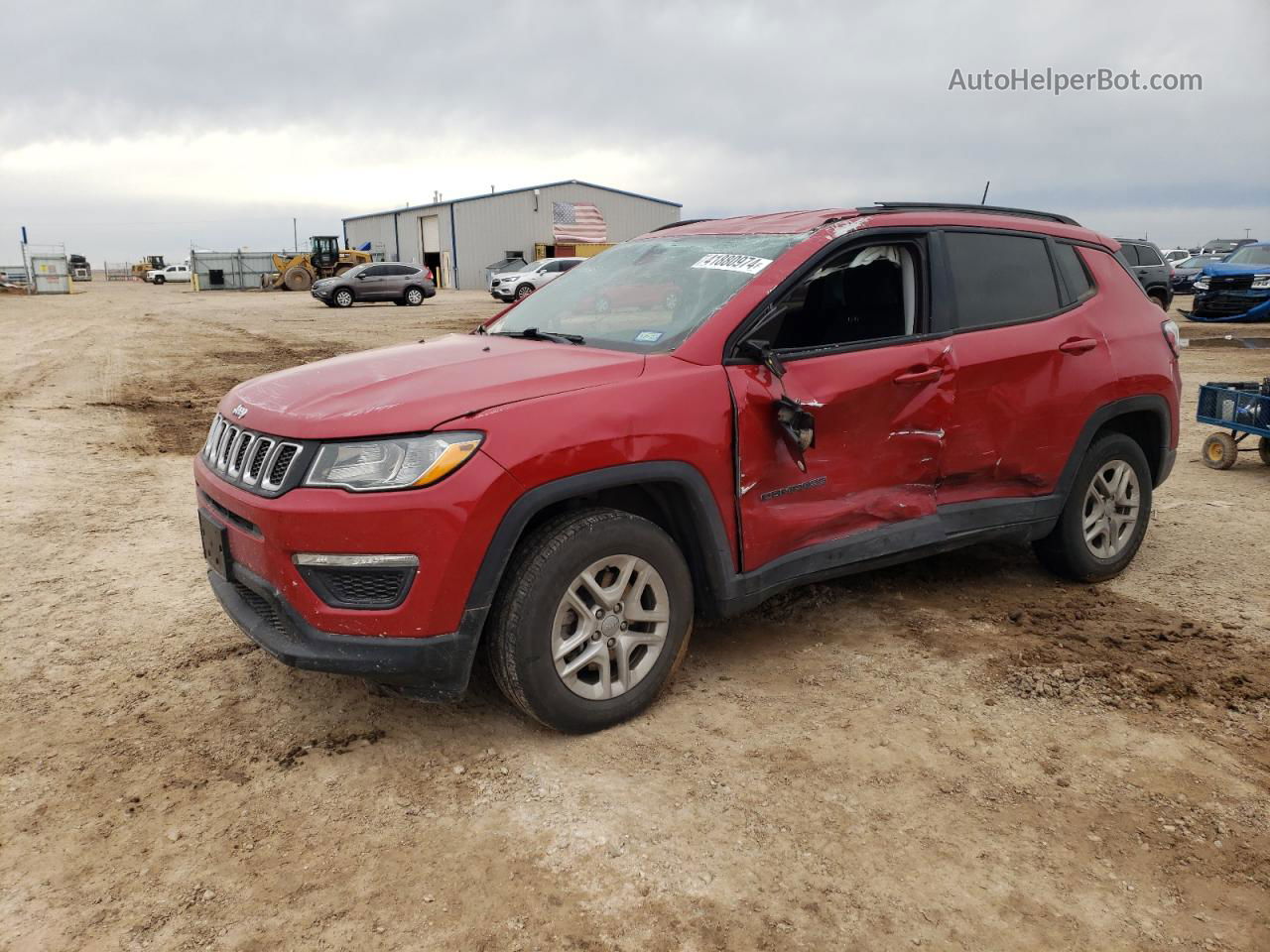 2018 Jeep Compass Sport Red vin: 3C4NJCABXJT286738