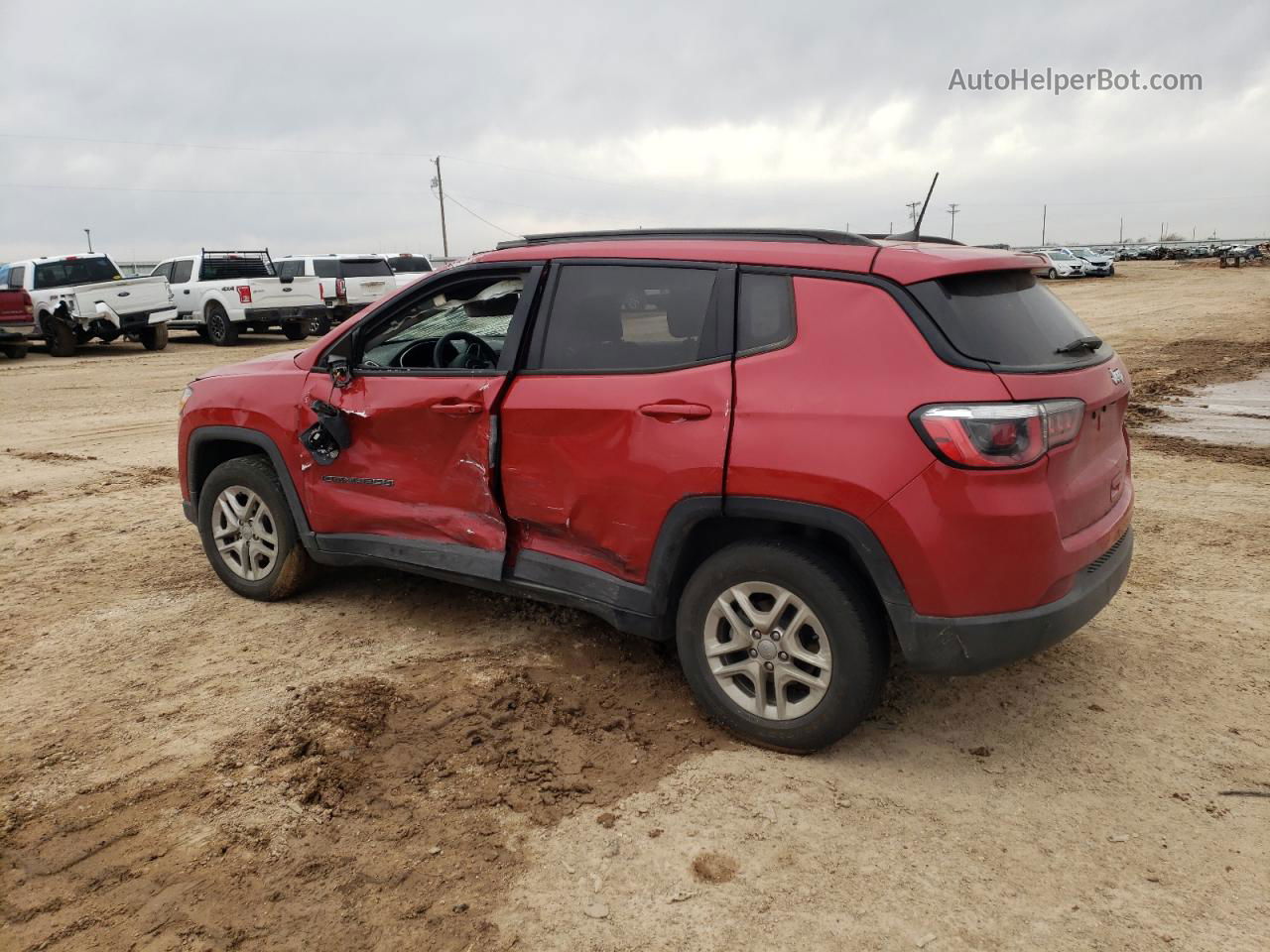 2018 Jeep Compass Sport Red vin: 3C4NJCABXJT286738