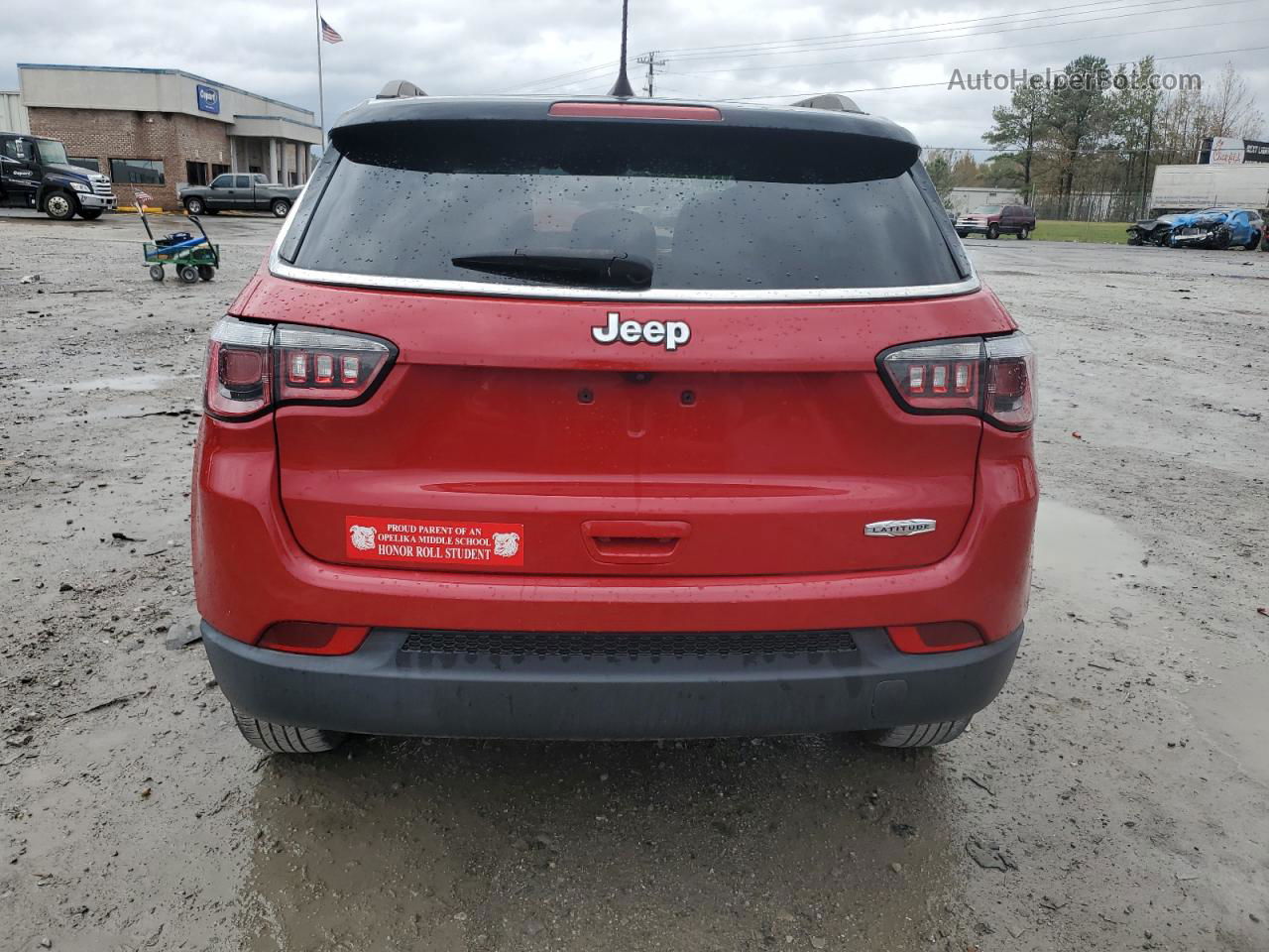 2018 Jeep Compass Latitude Red vin: 3C4NJCBB1JT287209