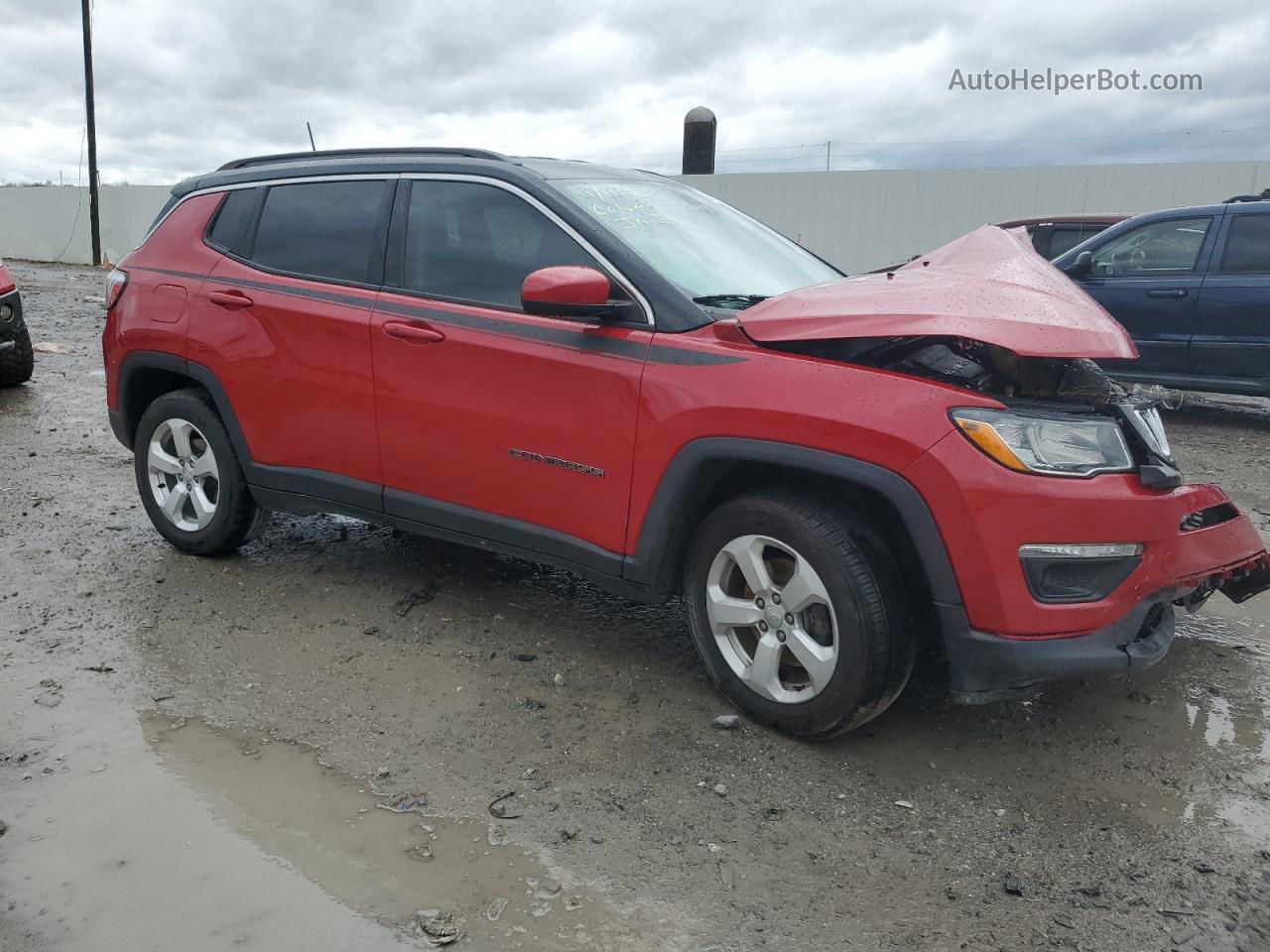 2018 Jeep Compass Latitude Red vin: 3C4NJCBB1JT287209