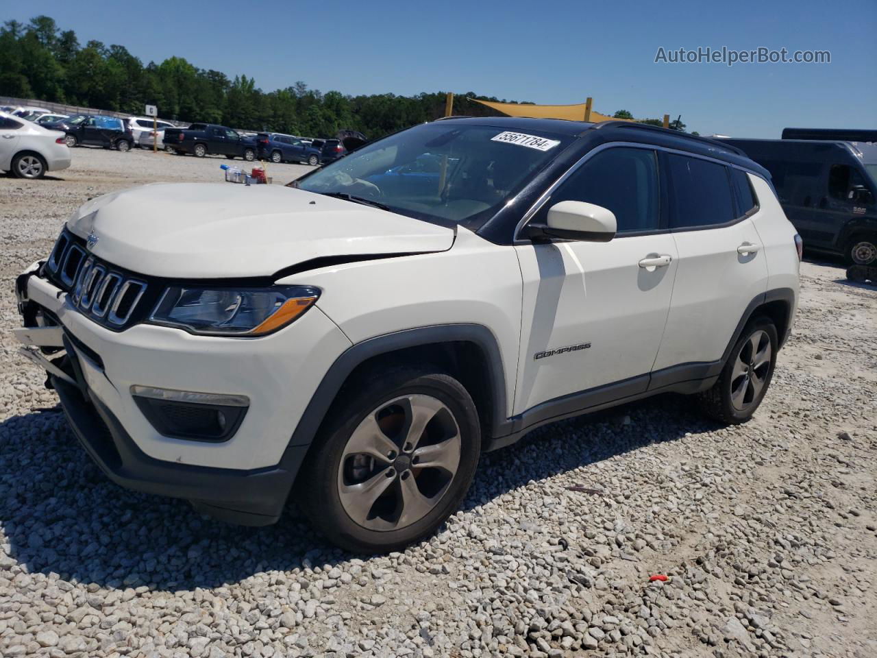 2018 Jeep Compass Latitude Белый vin: 3C4NJCBB1JT468262