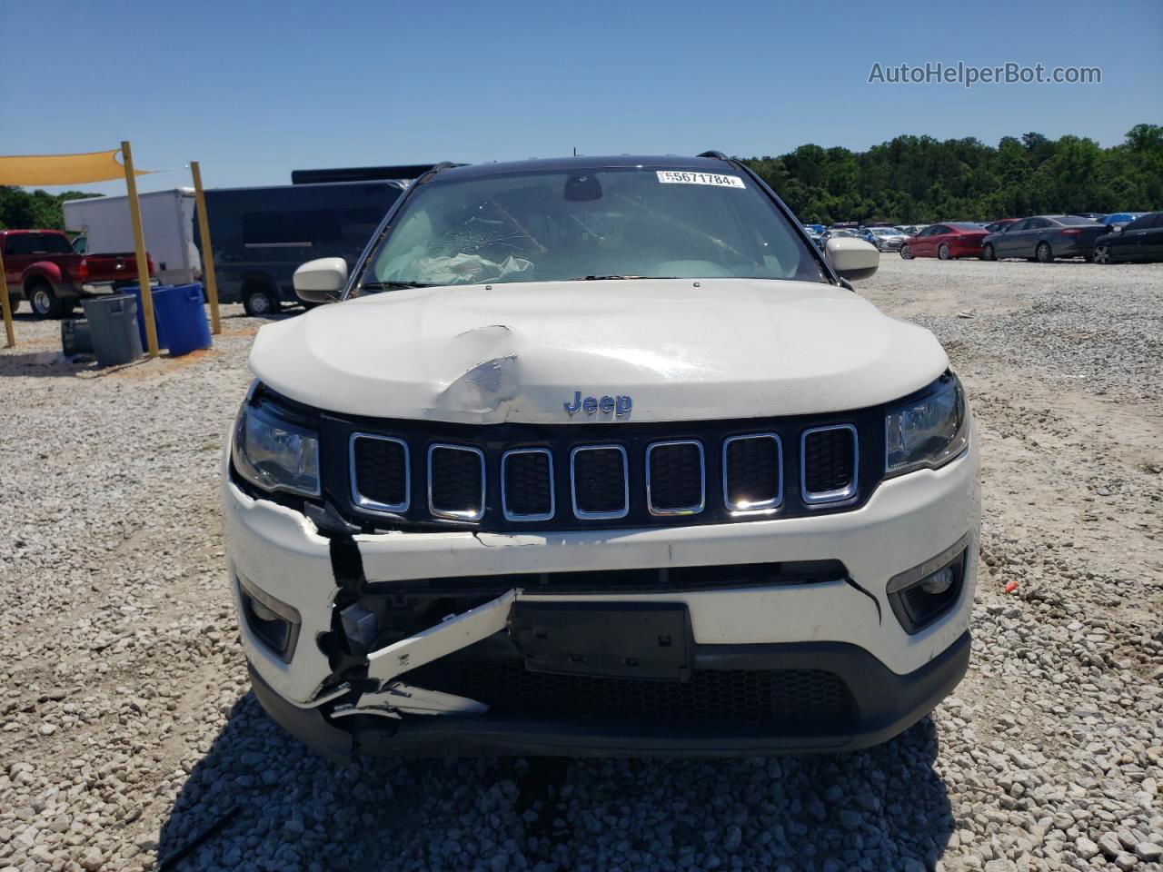 2018 Jeep Compass Latitude White vin: 3C4NJCBB1JT468262