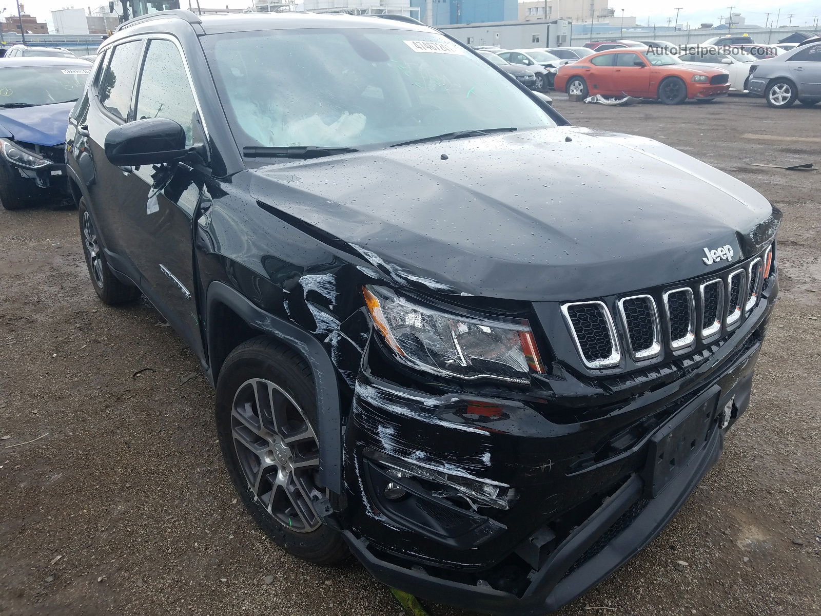 2018 Jeep Compass Latitude Black vin: 3C4NJCBB1JT487930