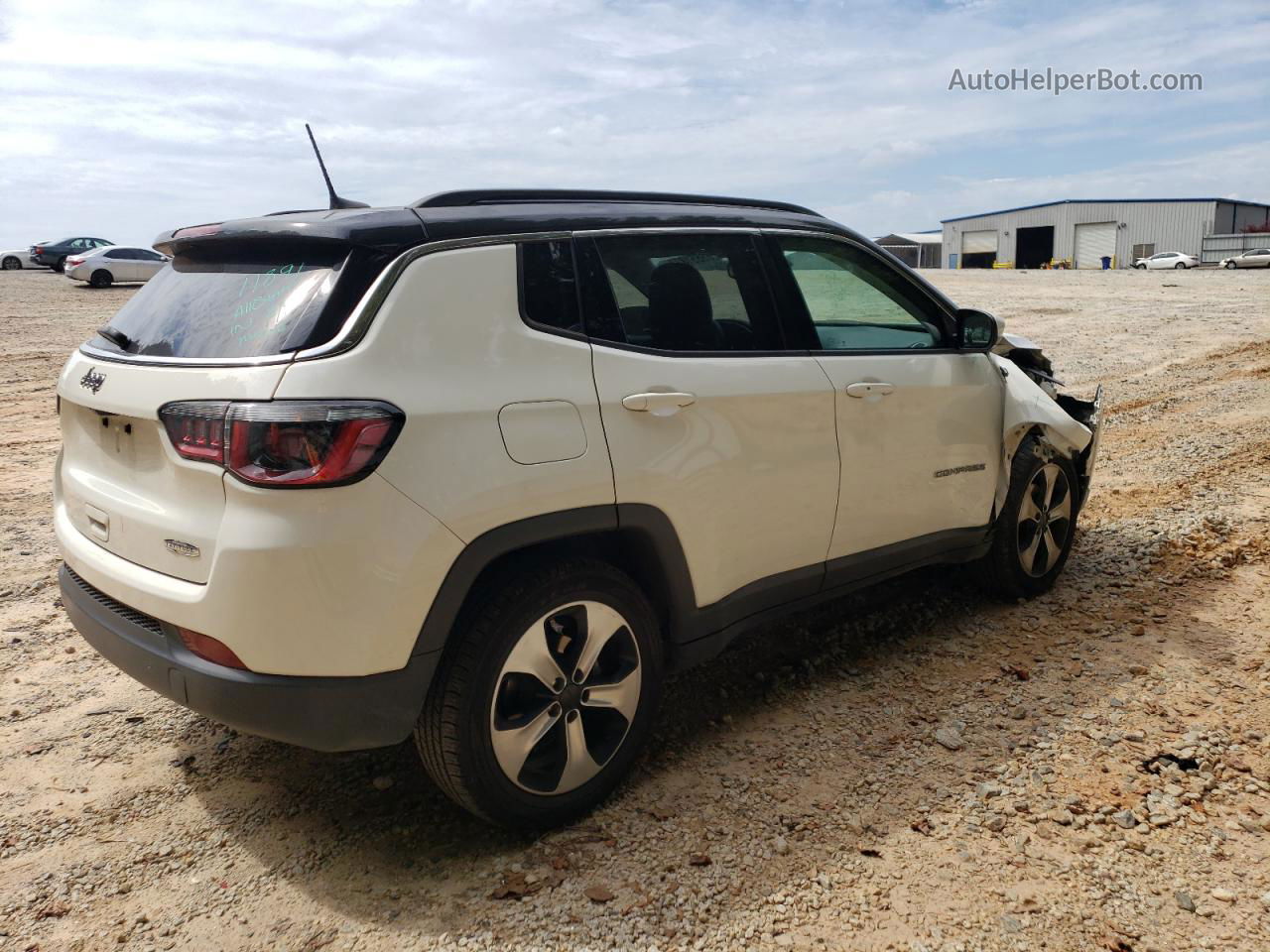 2018 Jeep Compass Latitude White vin: 3C4NJCBB2JT286120