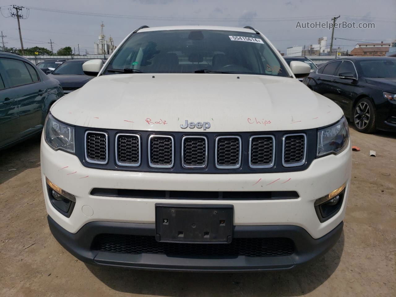 2018 Jeep Compass Latitude Белый vin: 3C4NJCBB2JT420415