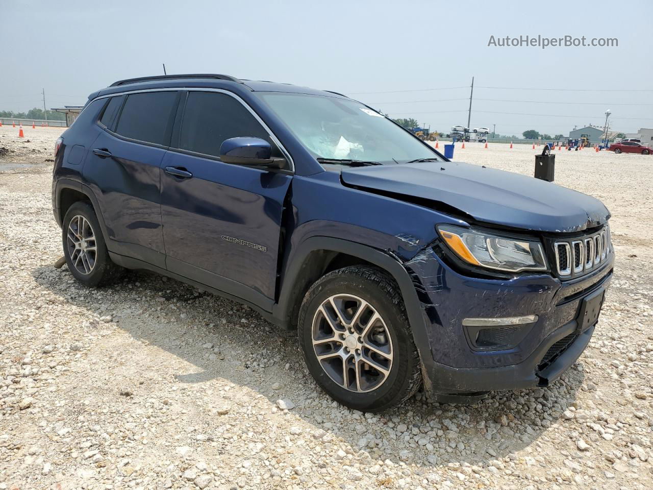 2018 Jeep Compass Latitude Синий vin: 3C4NJCBB4JT420450