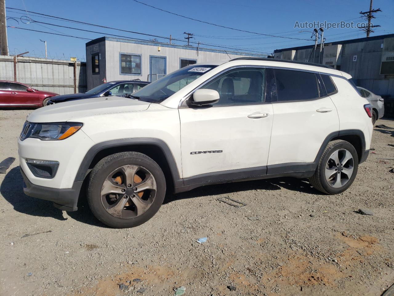 2018 Jeep Compass Latitude White vin: 3C4NJCBB4JT425471