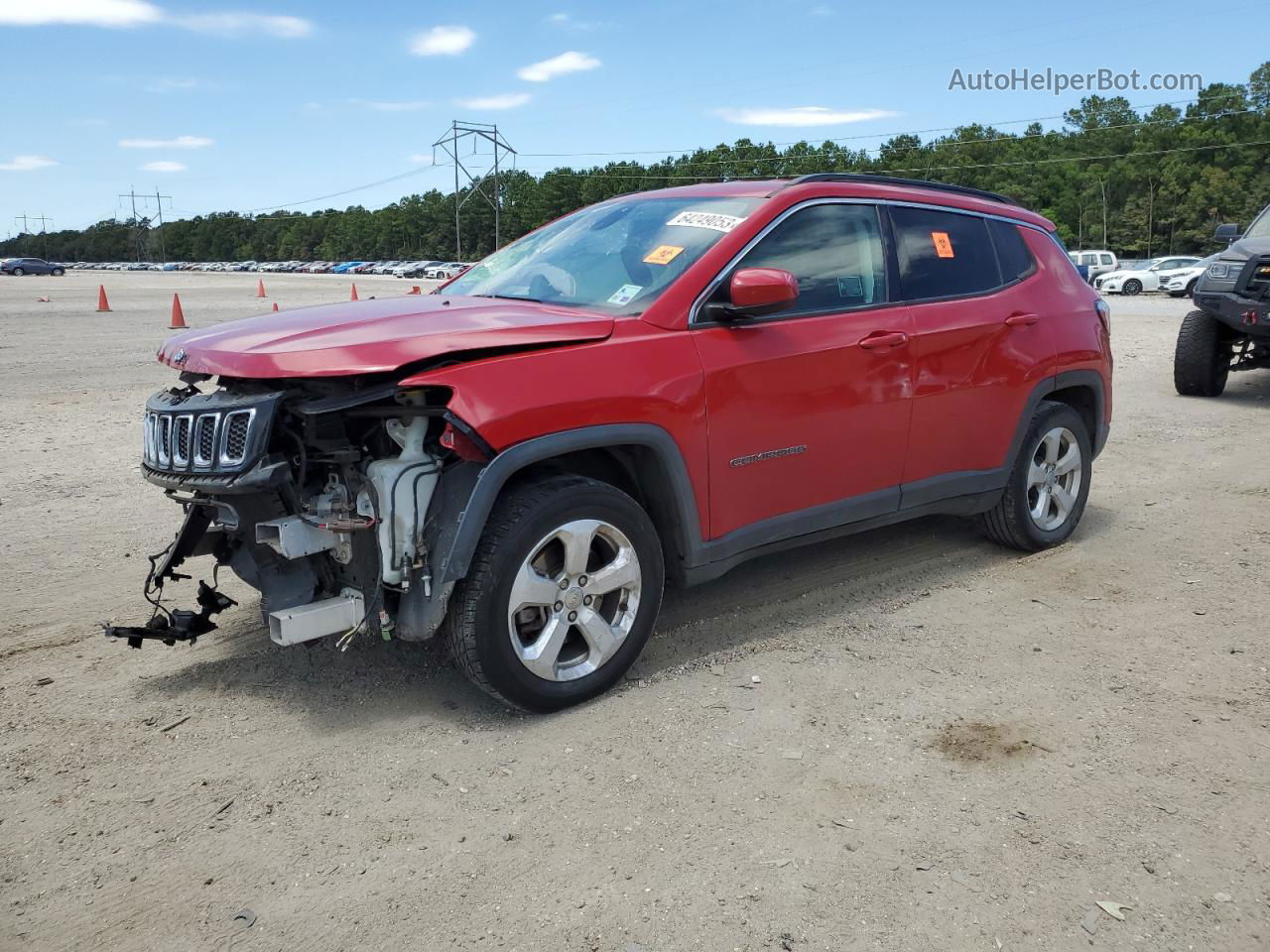 2018 Jeep Compass Latitude Red vin: 3C4NJCBB6JT181600