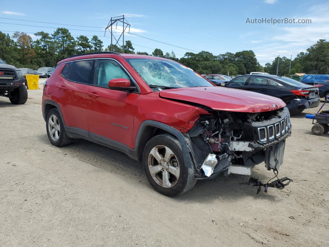 2018 Jeep Compass Latitude Red vin: 3C4NJCBB6JT181600