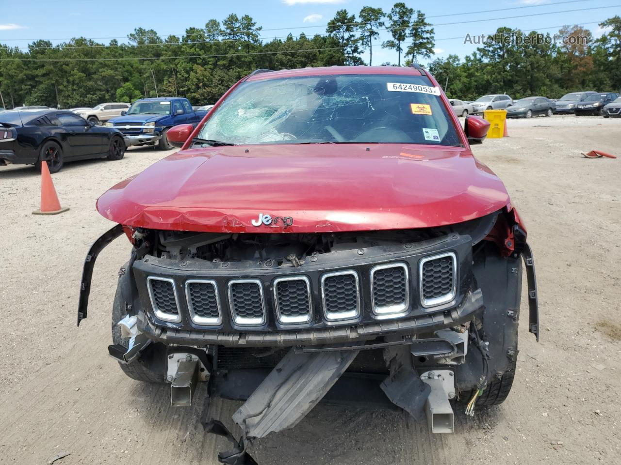 2018 Jeep Compass Latitude Red vin: 3C4NJCBB6JT181600