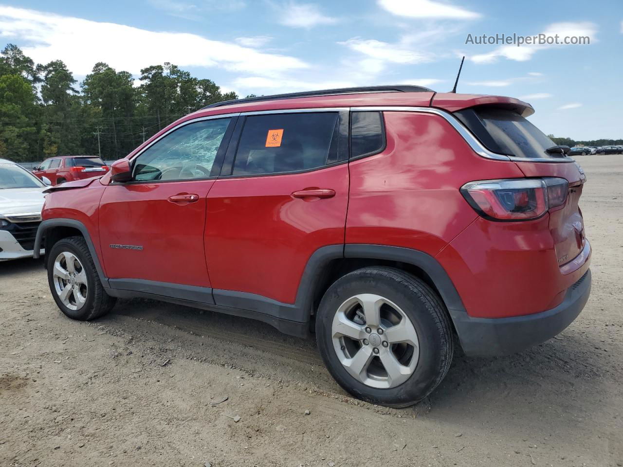 2018 Jeep Compass Latitude Red vin: 3C4NJCBB6JT181600