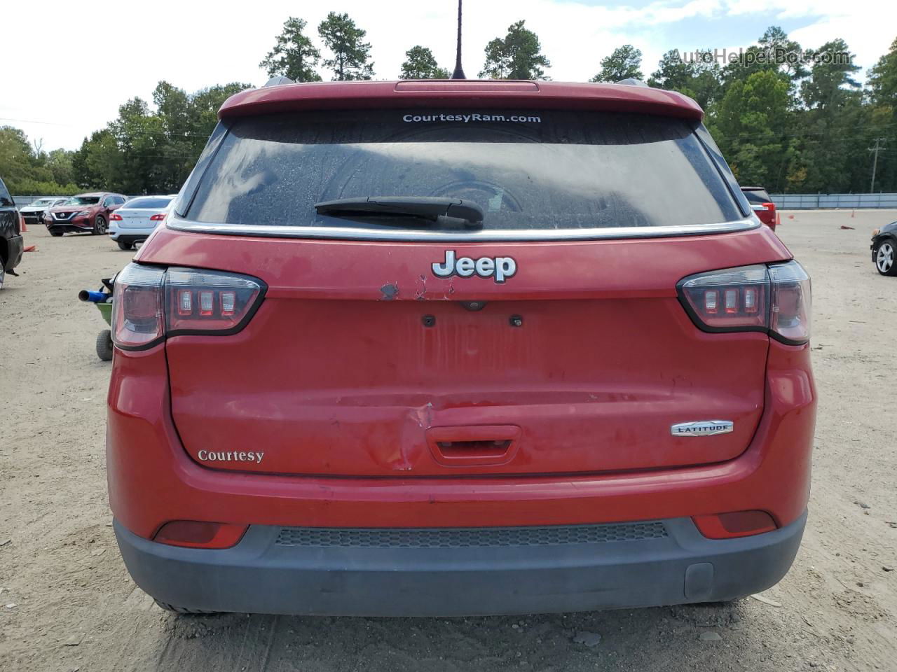 2018 Jeep Compass Latitude Красный vin: 3C4NJCBB6JT181600