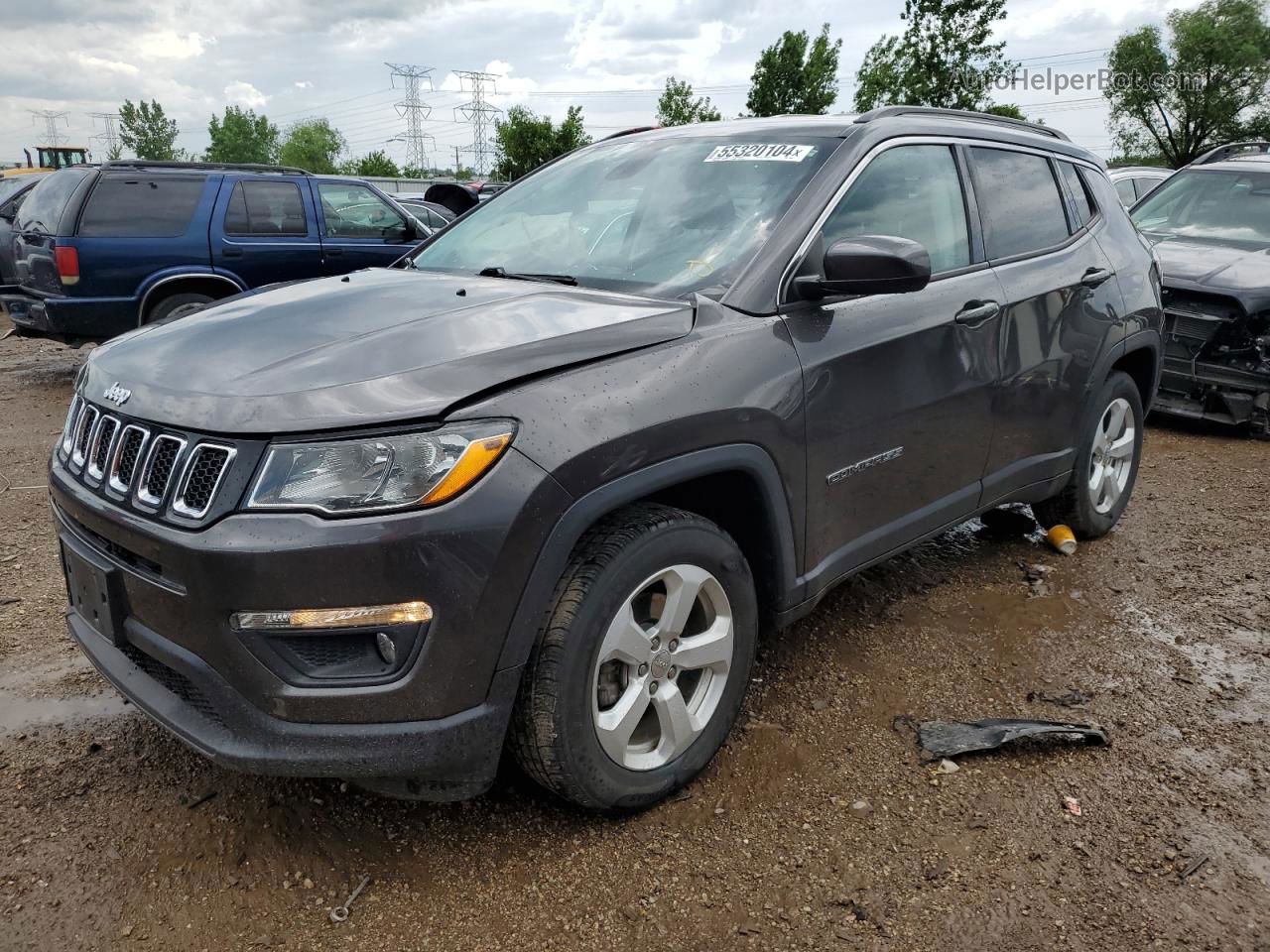 2018 Jeep Compass Latitude Gray vin: 3C4NJCBB6JT186697