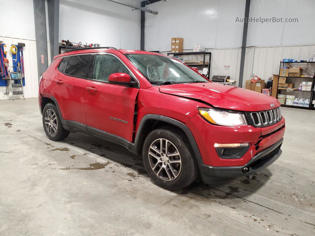 2018 Jeep Compass Latitude Red vin: 3C4NJCBB6JT495084