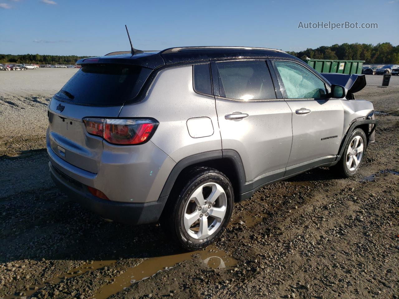 2018 Jeep Compass Latitude Серебряный vin: 3C4NJCBB7JT327048