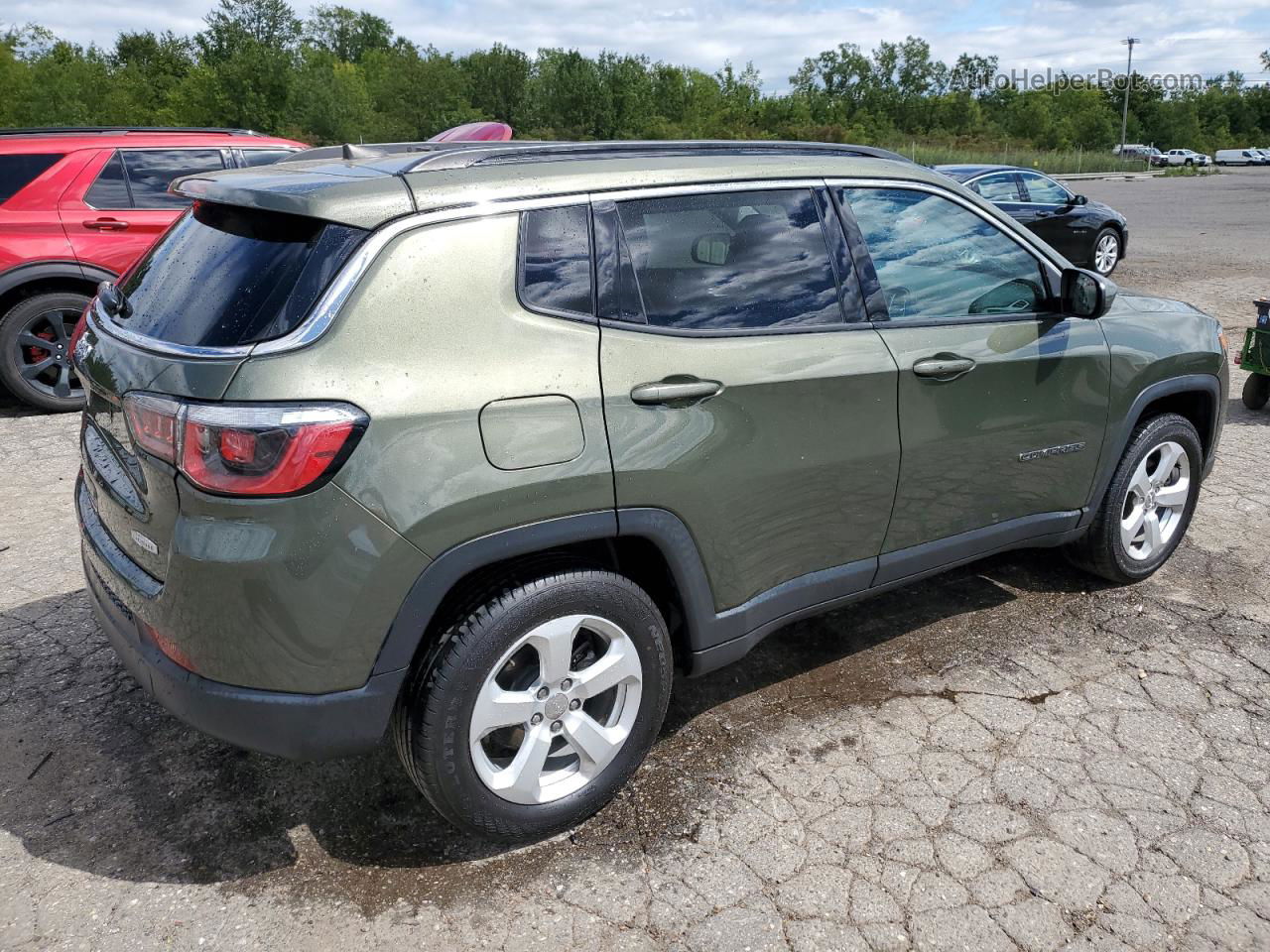 2018 Jeep Compass Latitude Green vin: 3C4NJCBB7JT486992