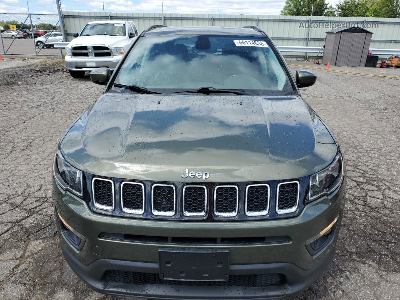 2018 Jeep Compass Latitude Green vin: 3C4NJCBB7JT486992