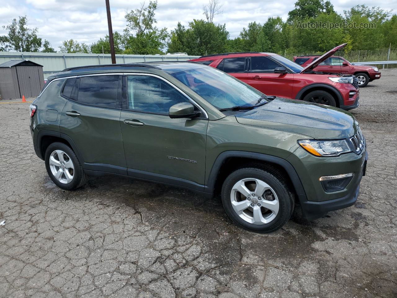 2018 Jeep Compass Latitude Green vin: 3C4NJCBB7JT486992