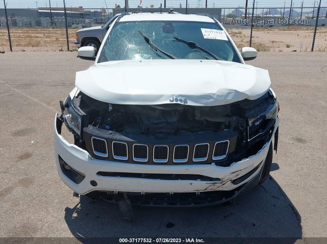 2018 Jeep Compass Latitude Fwd White vin: 3C4NJCBB8JT212801