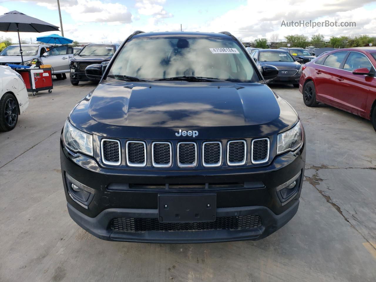 2018 Jeep Compass Latitude Черный vin: 3C4NJCBB9JT226433