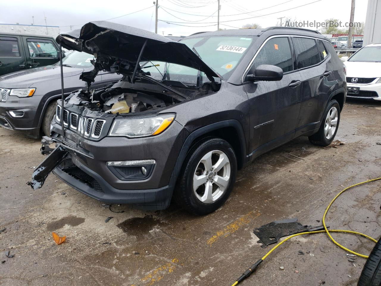 2018 Jeep Compass Latitude Gray vin: 3C4NJCBB9JT501816