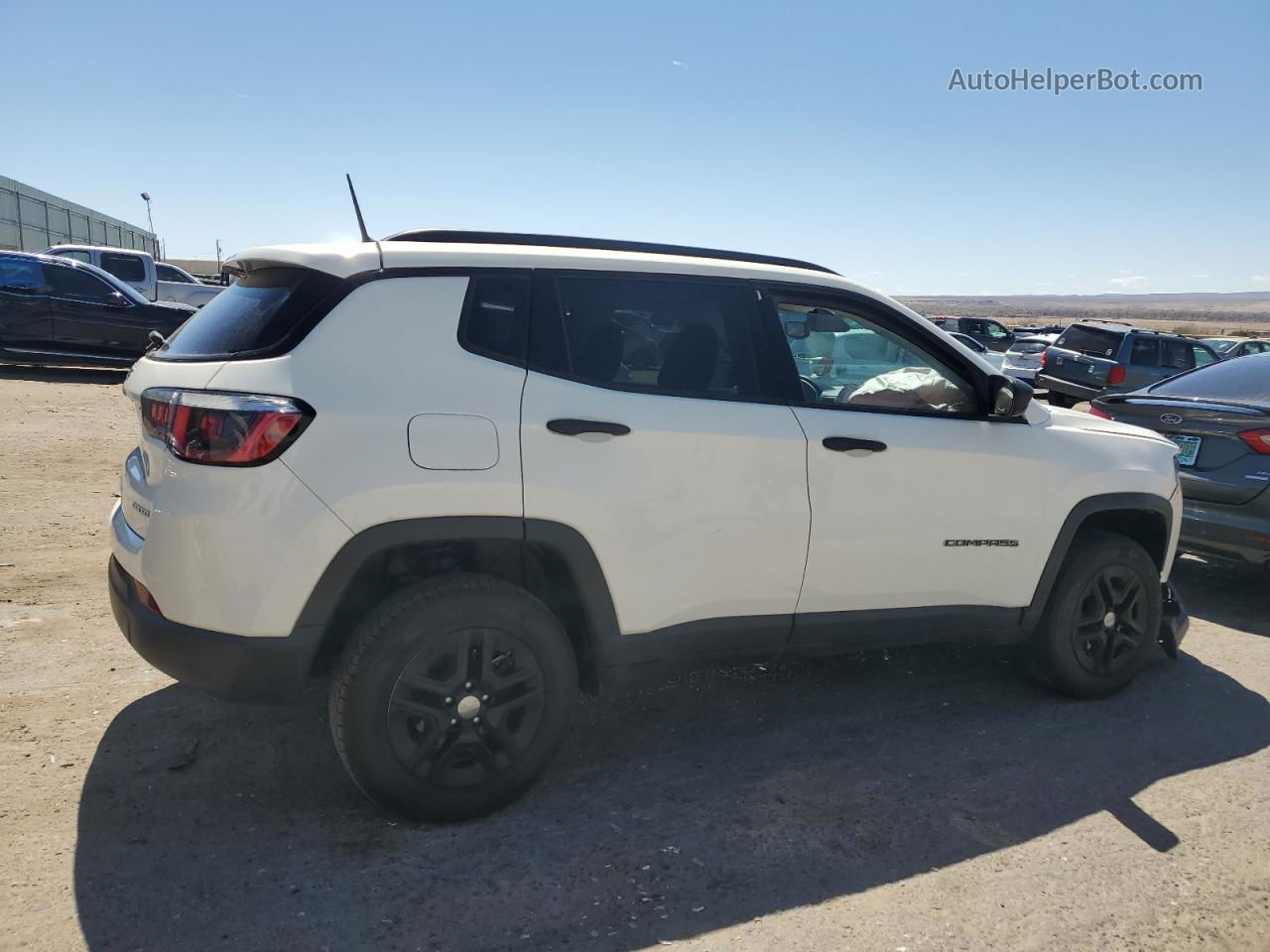 2018 Jeep Compass Sport White vin: 3C4NJDAB0JT107824