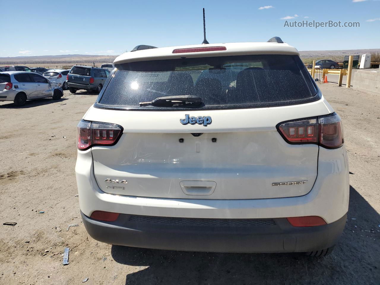 2018 Jeep Compass Sport White vin: 3C4NJDAB0JT107824