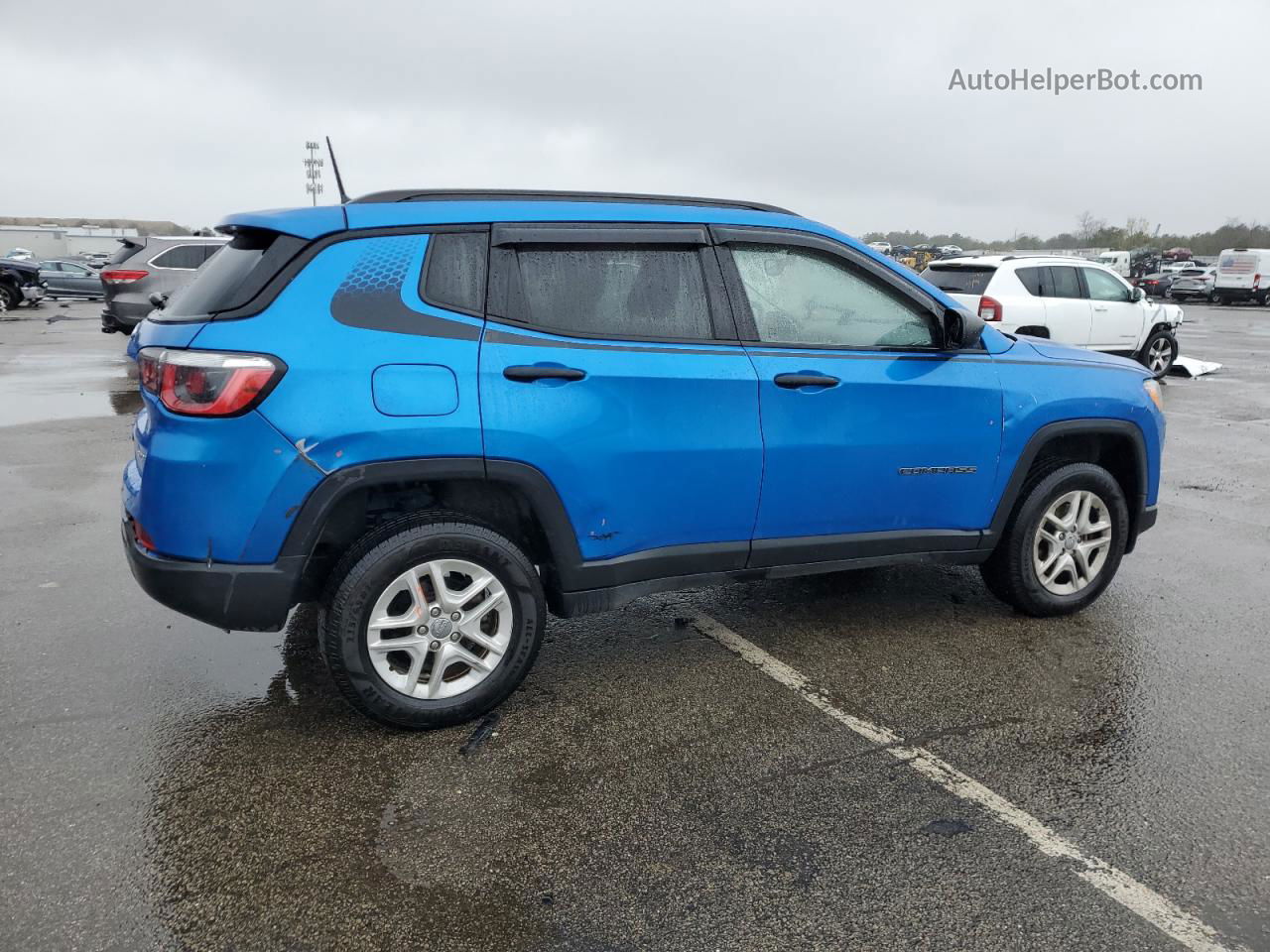 2018 Jeep Compass Sport Blue vin: 3C4NJDAB4JT239033