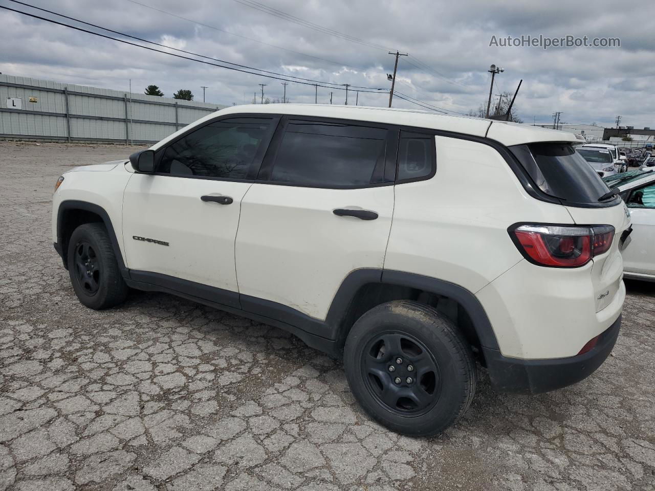 2018 Jeep Compass Sport White vin: 3C4NJDAB5JT146263