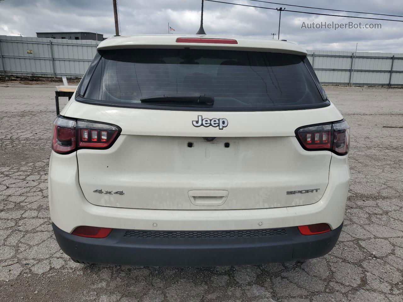 2018 Jeep Compass Sport White vin: 3C4NJDAB5JT146263