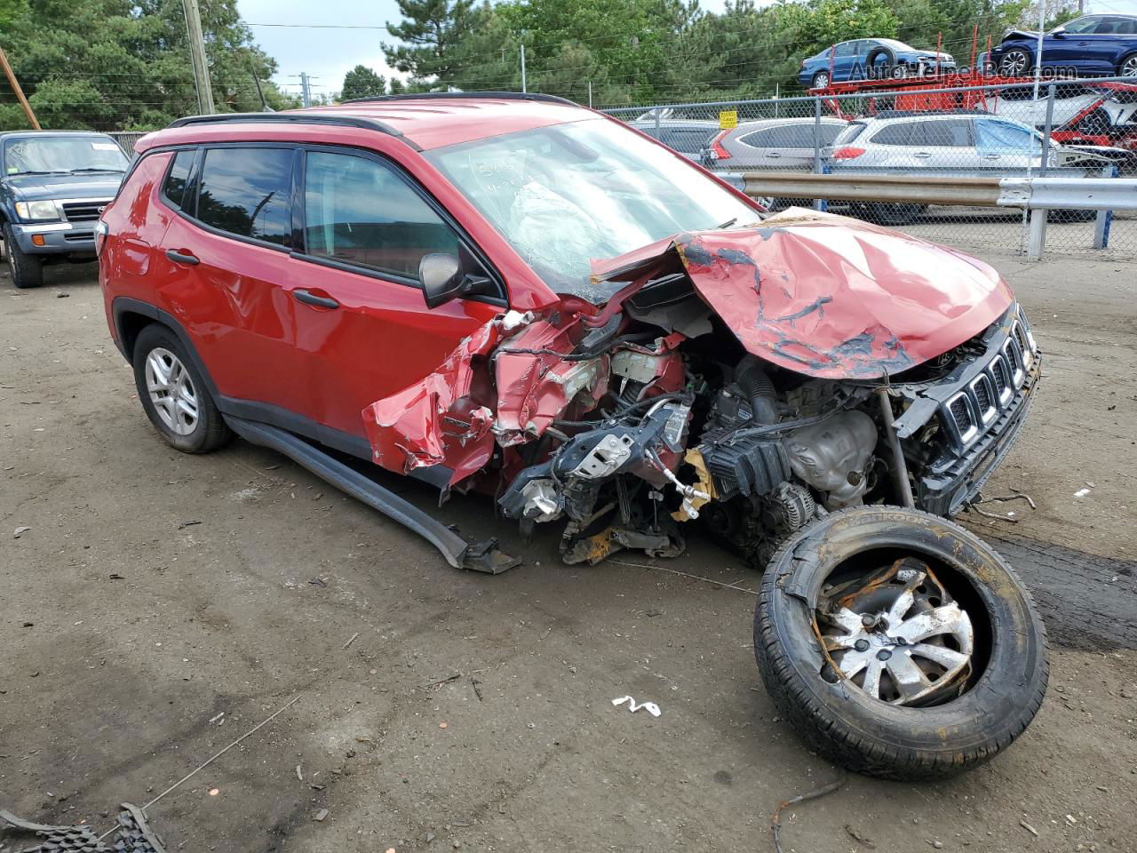 2018 Jeep Compass Sport Red vin: 3C4NJDAB8JT114598