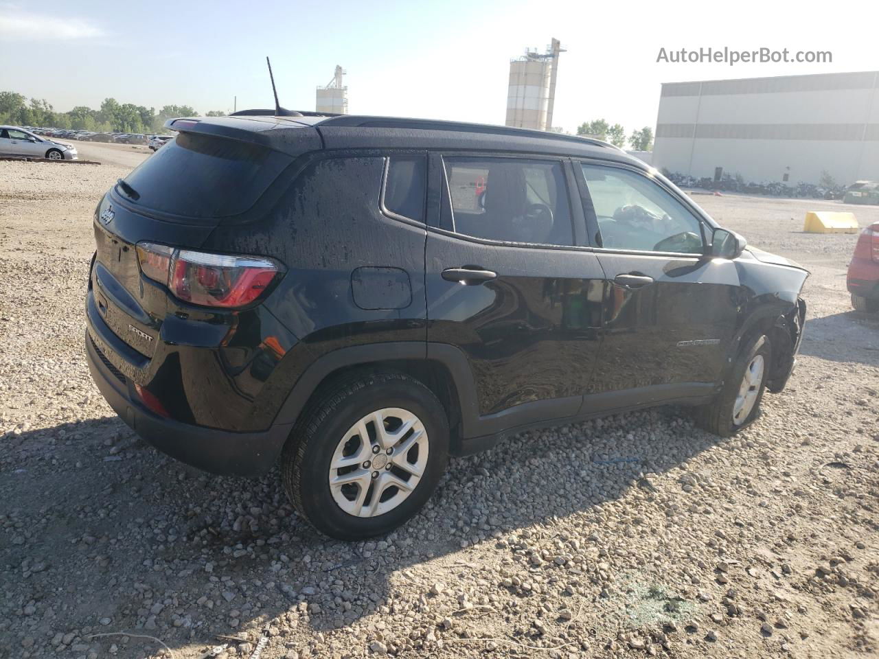 2018 Jeep Compass Sport Black vin: 3C4NJDAB8JT181010