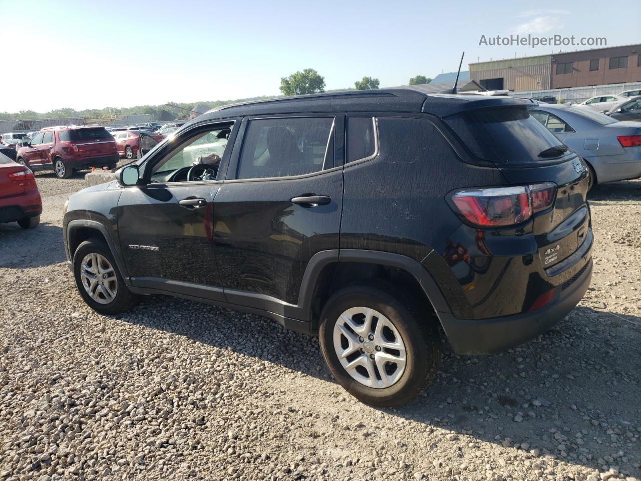 2018 Jeep Compass Sport Black vin: 3C4NJDAB8JT181010