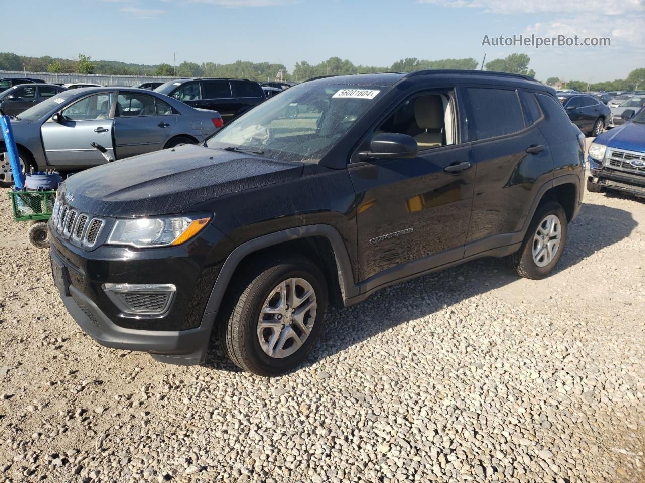 2018 Jeep Compass Sport Black vin: 3C4NJDAB8JT181010