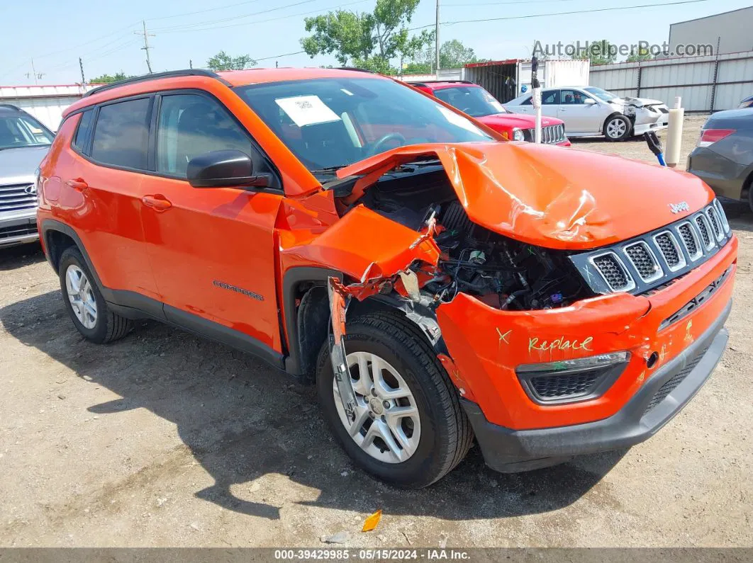 2018 Jeep Compass Sport 4x4 Orange vin: 3C4NJDAB8JT248947