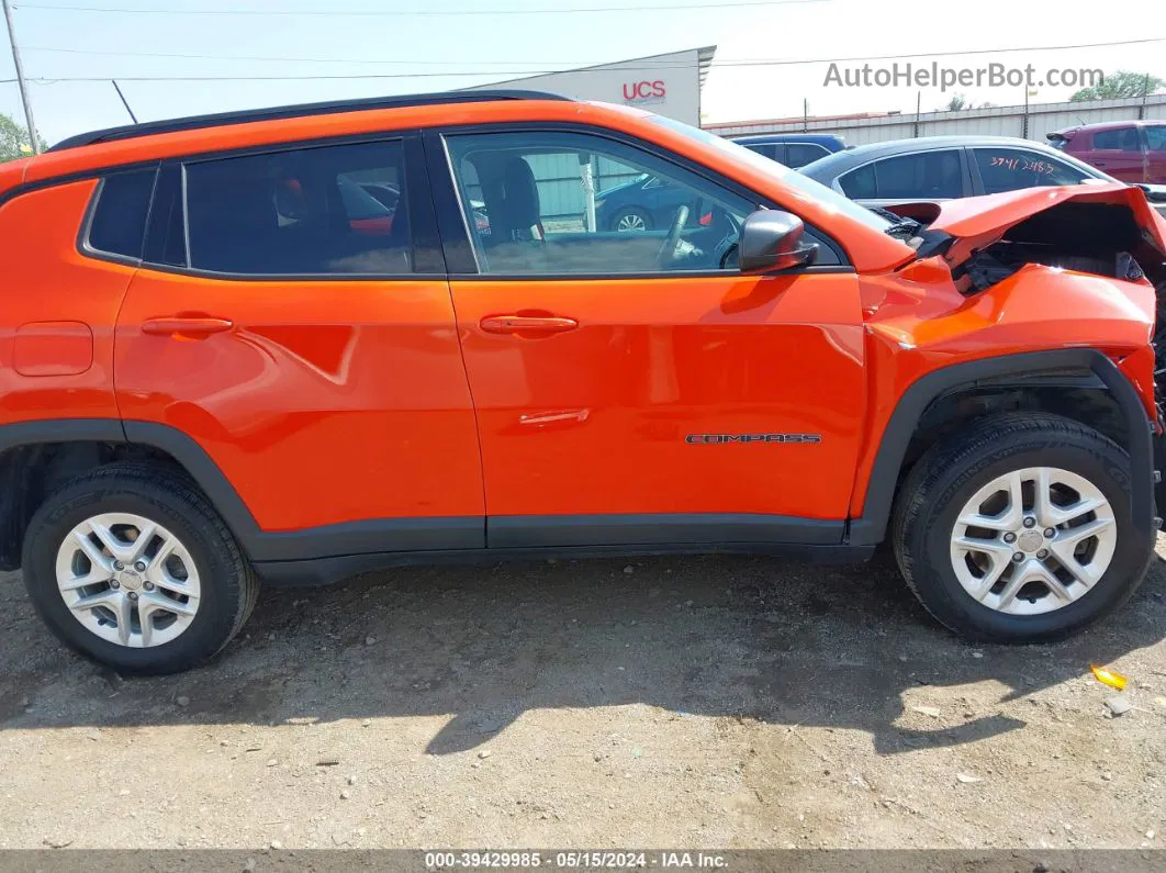 2018 Jeep Compass Sport 4x4 Orange vin: 3C4NJDAB8JT248947