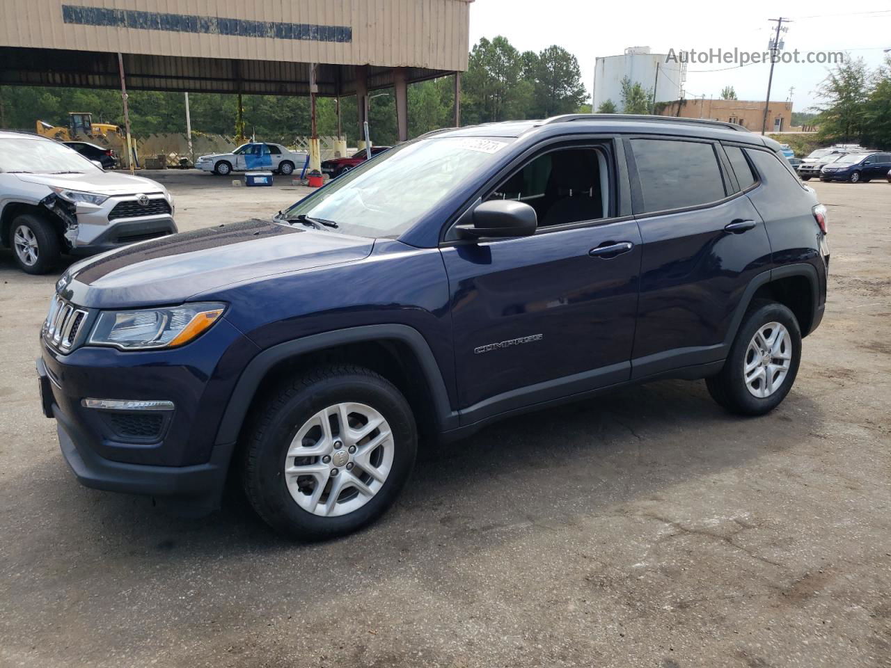 2018 Jeep Compass Sport Синий vin: 3C4NJDAB9JT419141