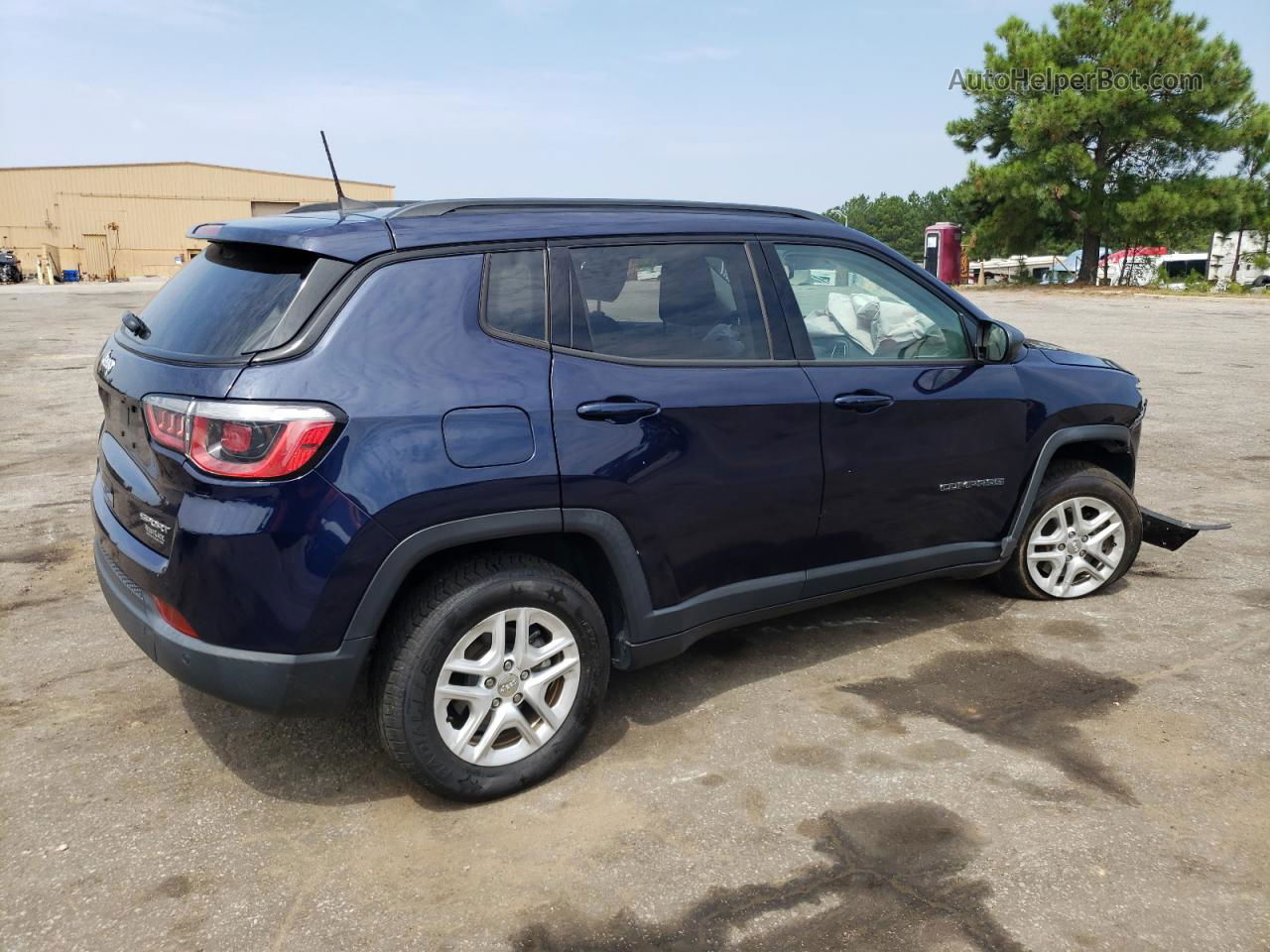 2018 Jeep Compass Sport Синий vin: 3C4NJDAB9JT419141