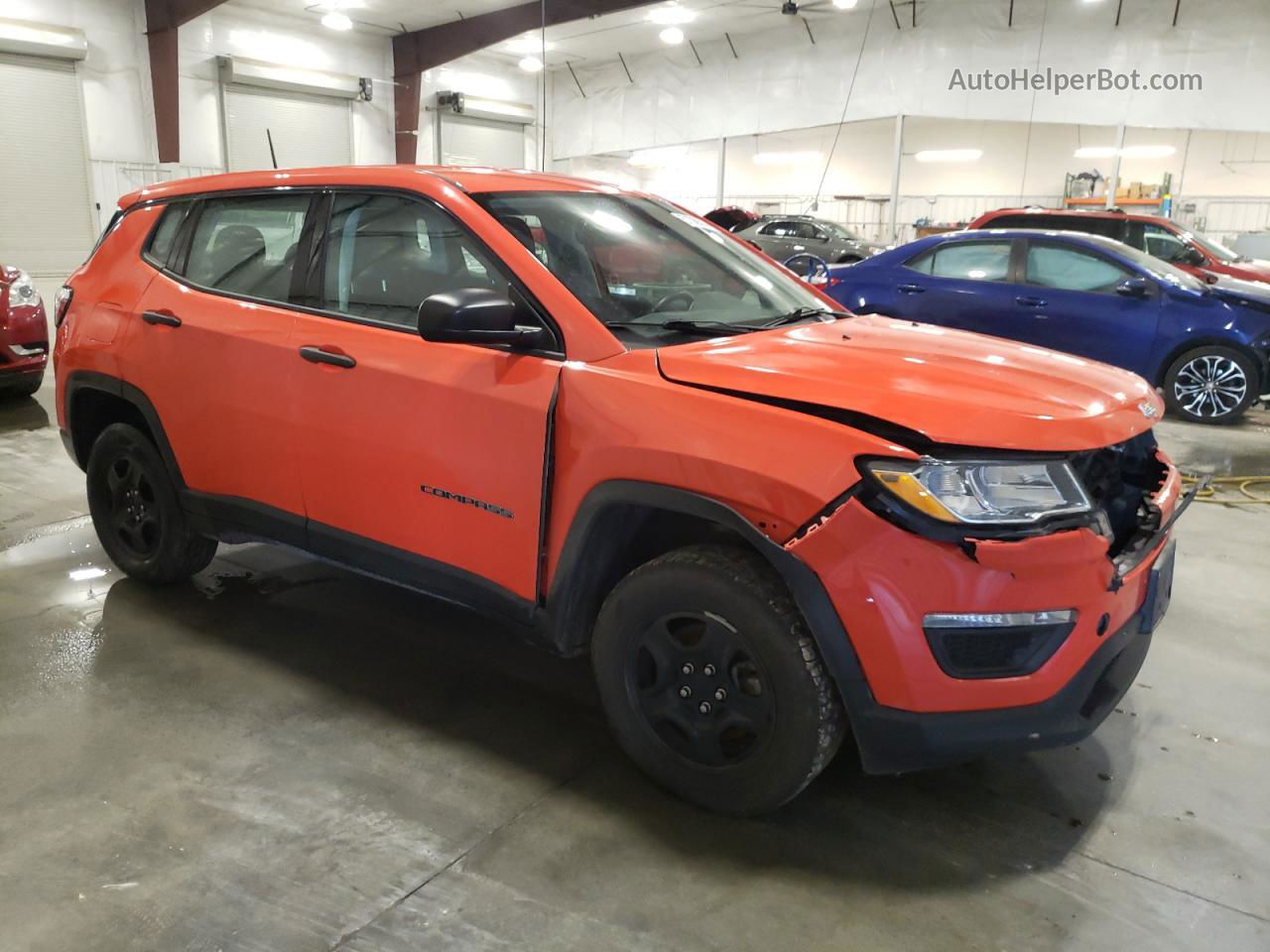 2018 Jeep Compass Sport Orange vin: 3C4NJDABXJT256435