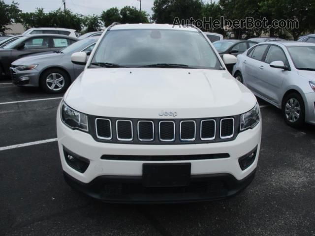 2018 Jeep Compass Latitude White vin: 3C4NJDBB0JT100421