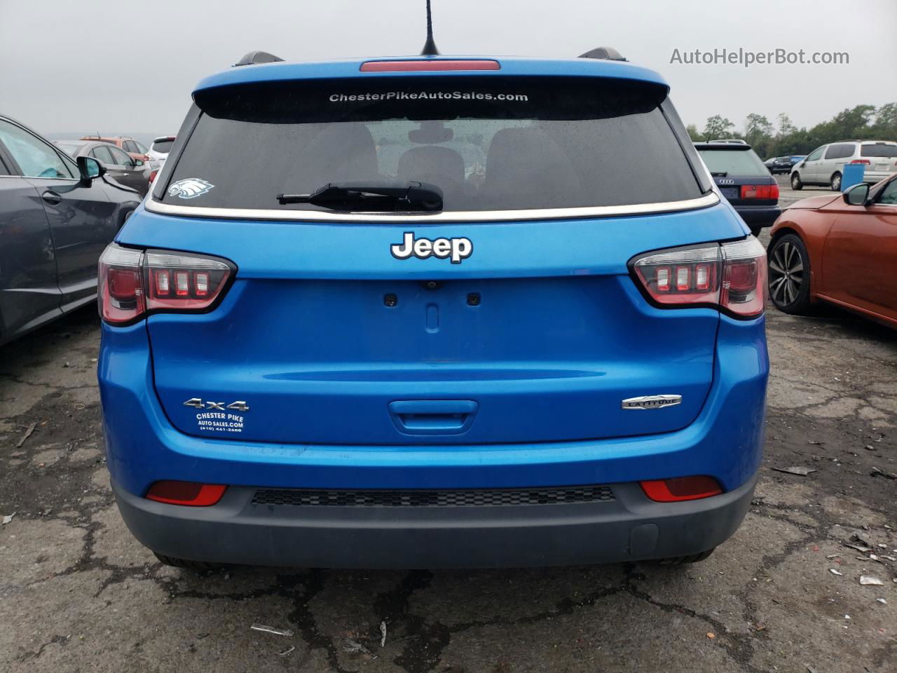 2018 Jeep Compass Latitude Синий vin: 3C4NJDBB0JT154804