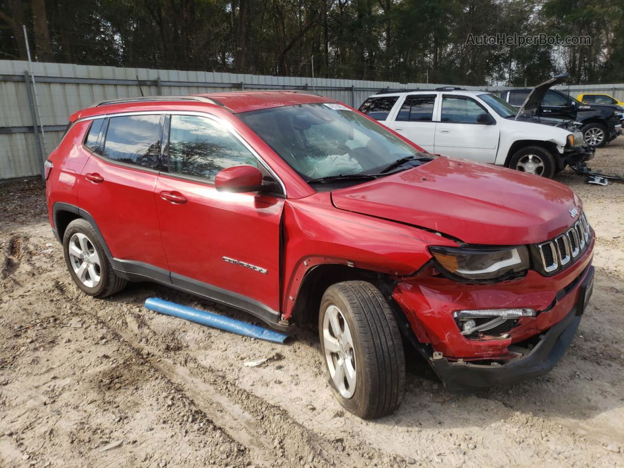 2018 Jeep Compass Latitude Red vin: 3C4NJDBB0JT393088