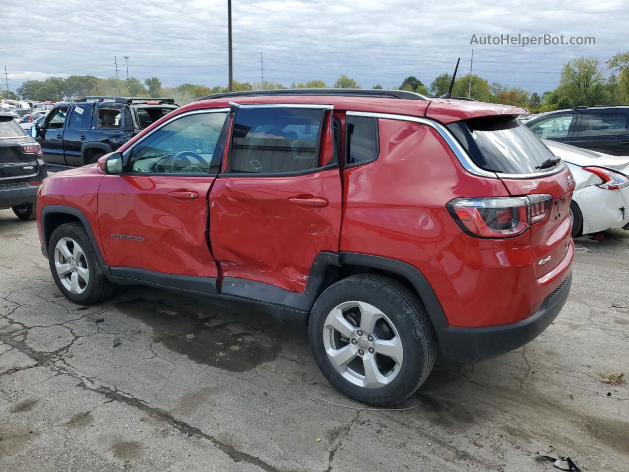 2018 Jeep Compass Latitude Red vin: 3C4NJDBB0JT484278