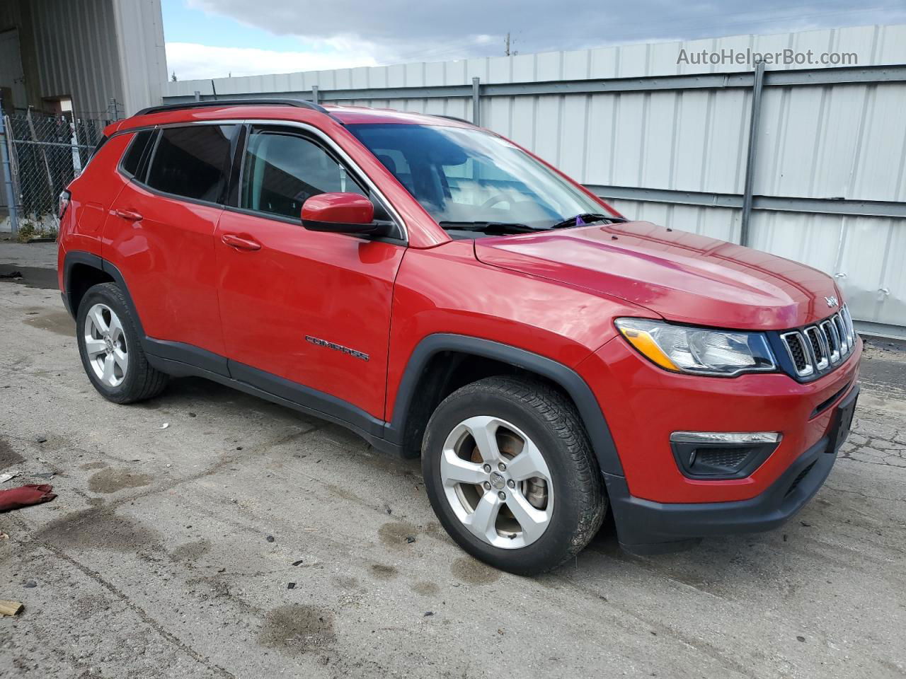 2018 Jeep Compass Latitude Red vin: 3C4NJDBB0JT484278