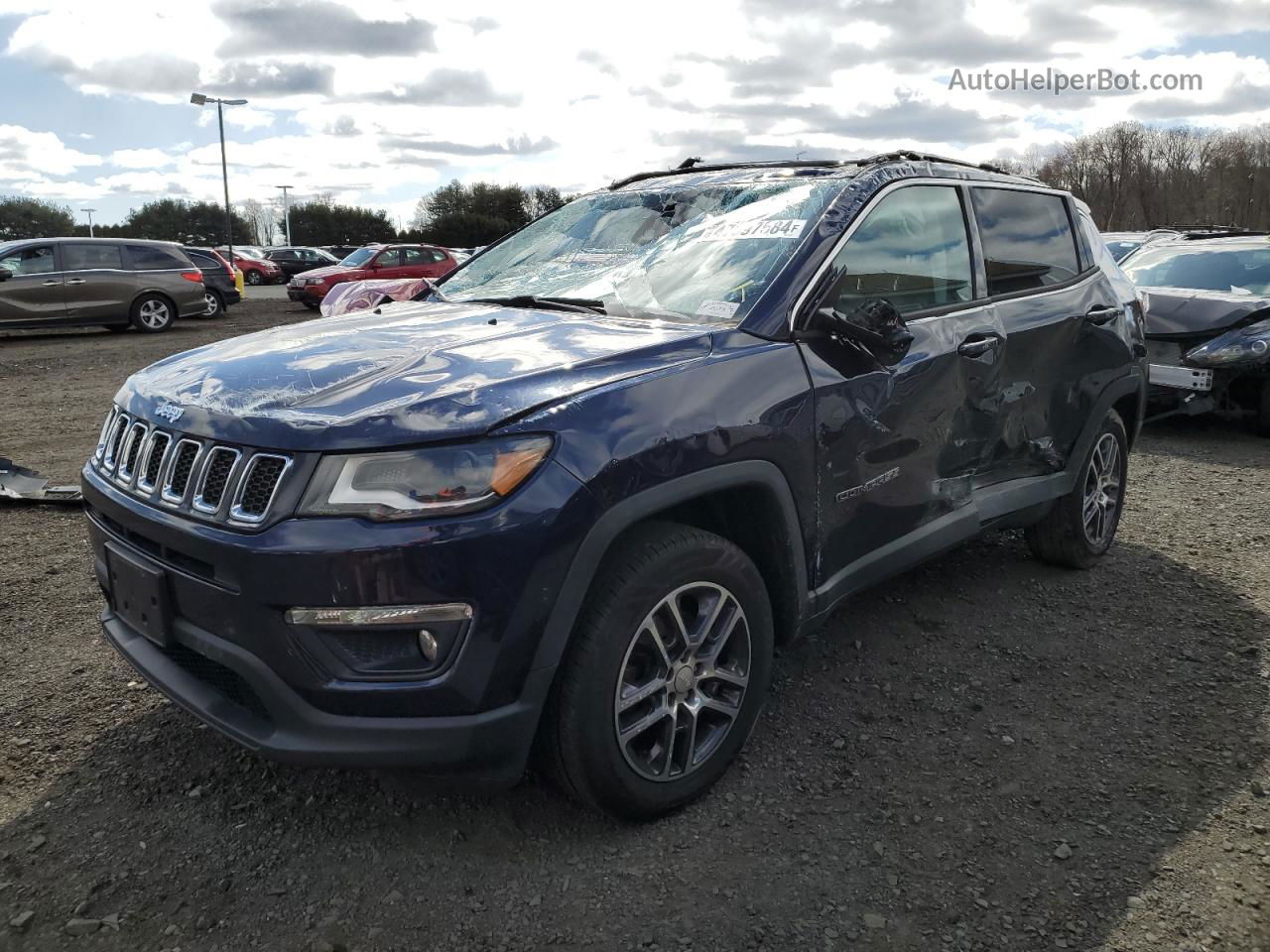 2018 Jeep Compass Latitude Blue vin: 3C4NJDBB1JT161423