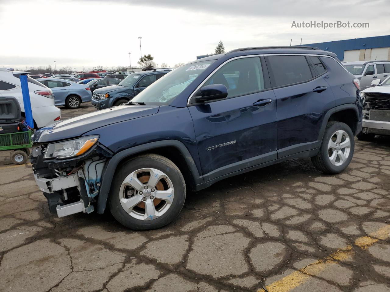 2018 Jeep Compass Latitude Blue vin: 3C4NJDBB1JT330713