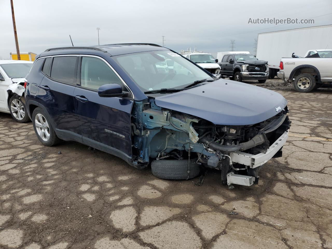 2018 Jeep Compass Latitude Blue vin: 3C4NJDBB1JT330713