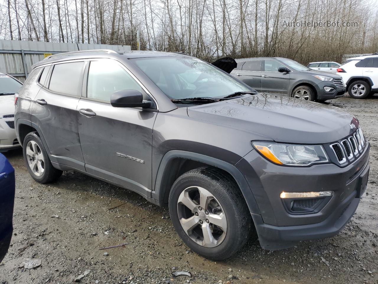 2018 Jeep Compass Latitude Серый vin: 3C4NJDBB1JT457834